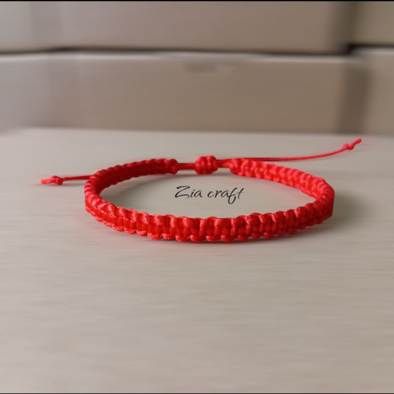 gelang rajut tali merah / gelang polos anyaman / gelang polos