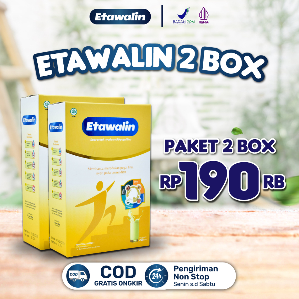 

- Susu Kambing Etawa Original 100% Solusi atasi Masalah Nyeri Sendi, Osteoporosis dan Asam urat