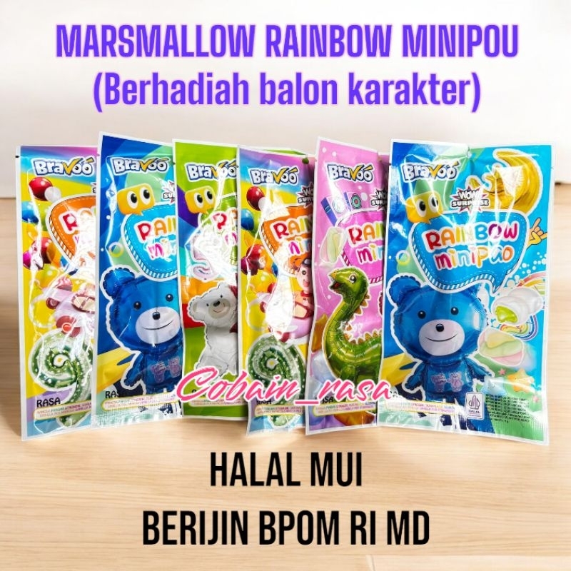 

MARSMALLOW (isi 6) RAINBOW MINIPAO BERHAFIAH BALON KARAKTER Halal dan BPOM
