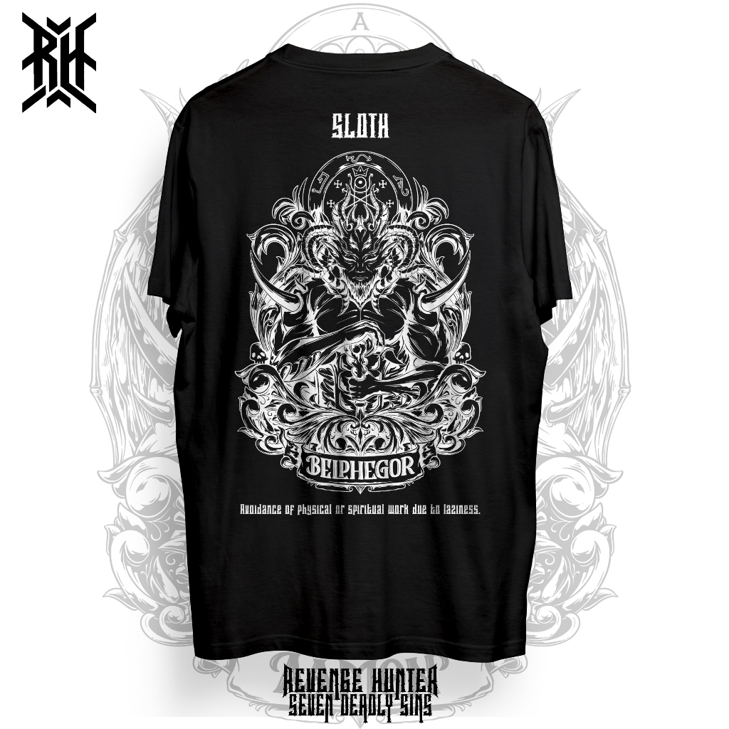 SLOTH Seven Deadly Sins - BELPHEGOR T-shirt / BELPHEGOR / Special Editon / 7 Dosa / free Sticker
