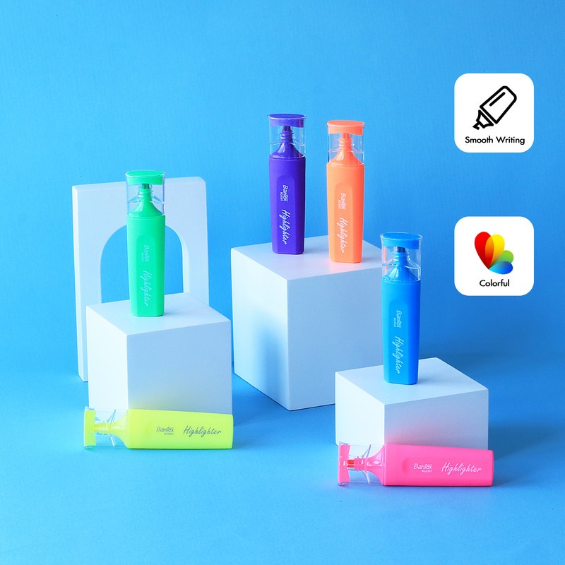 

[Stationery Home] Bantex Highlighter / Text Marker / Penanda Teks Warna Fluorescent Cerah BG3501