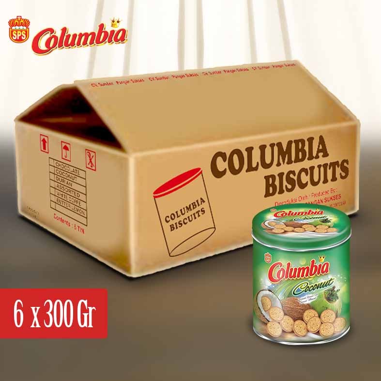 

Columbia Biskuit Kaleng Coconut/Kelapa 6 pcs x 300gr
