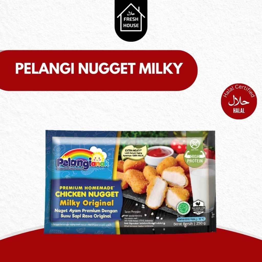

CHICKEN NUGGET MILKY PELANGI NON MSG 250GR