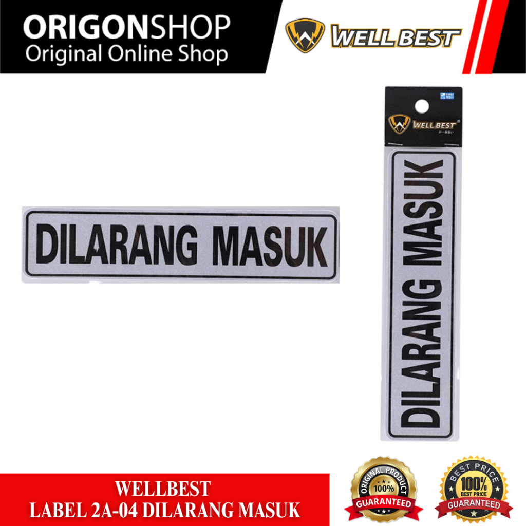 

WELLBEST Label 2A-04 Dilarang Masuk / Label Stiker Pintu