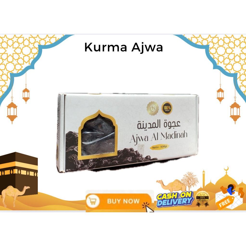 

Kurma ajwa/nabi almadinah 500gr kemasan dus premium