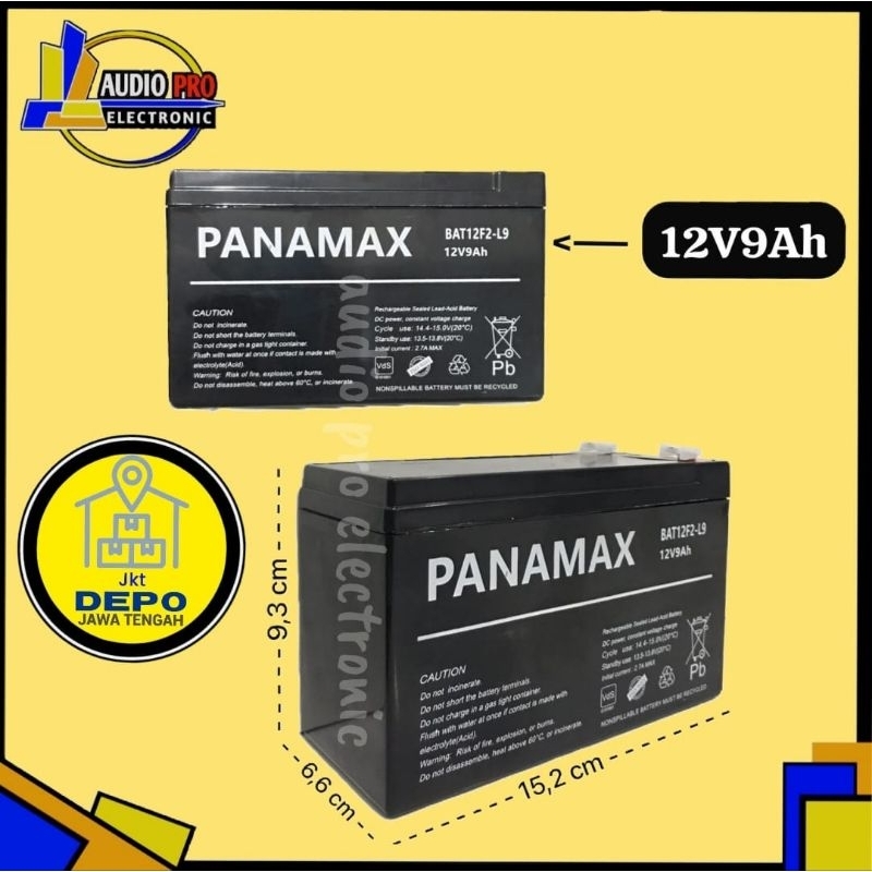 ACCU AKI KERING BATERAI 12VOLT 9AMPERE PANAMAX