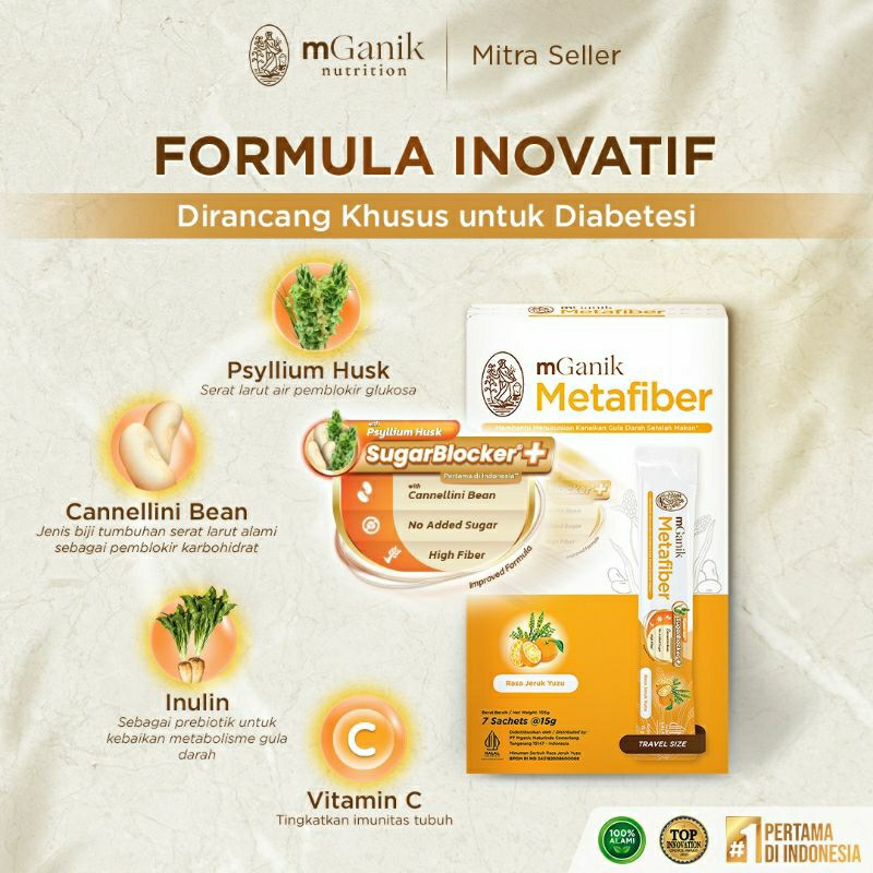 Mganik Metafiber Kemasan Sachet - Metafiber Travel Size 7 sachet