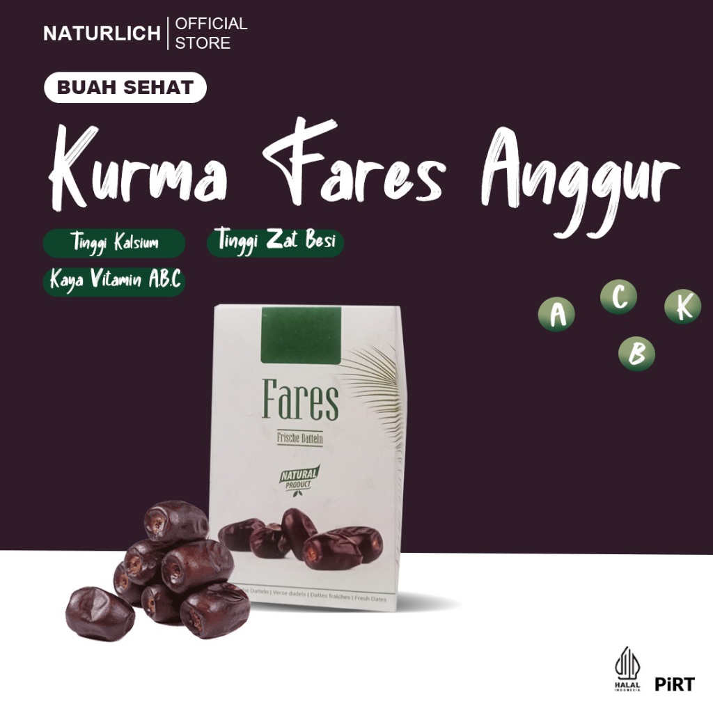 

Kurma Bam Fares Grade A+ 500Gram | Kurma Rasa dan Tekstur Seperti Anggur