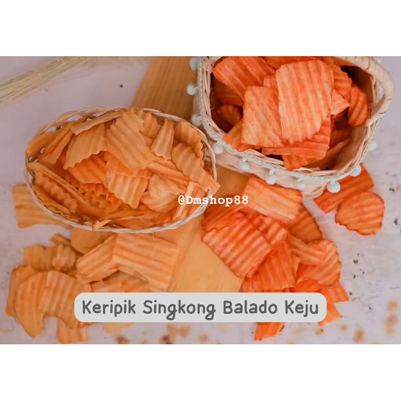 

KERIPIK SINGKONG/CHUBA TES BALADO KEJU 250 GR/KRIPIK TALAS ORIGINAL SNACK