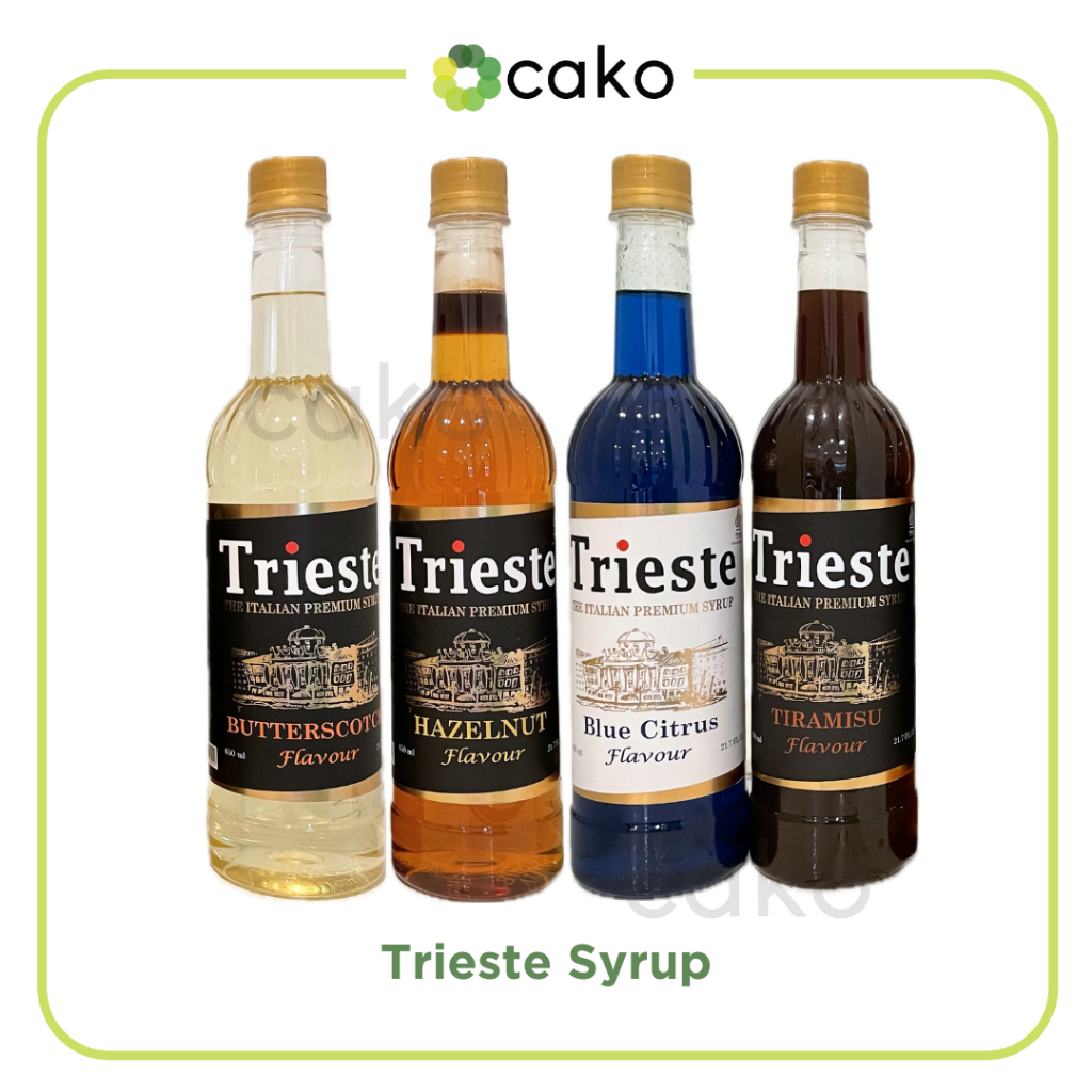 

Trieste Sirup Premium Italia 650ml / Butterscotch, Hazelnut, Tiramisu, Blue Citrus ( Khusus Pengiriman Instan & Sameday )