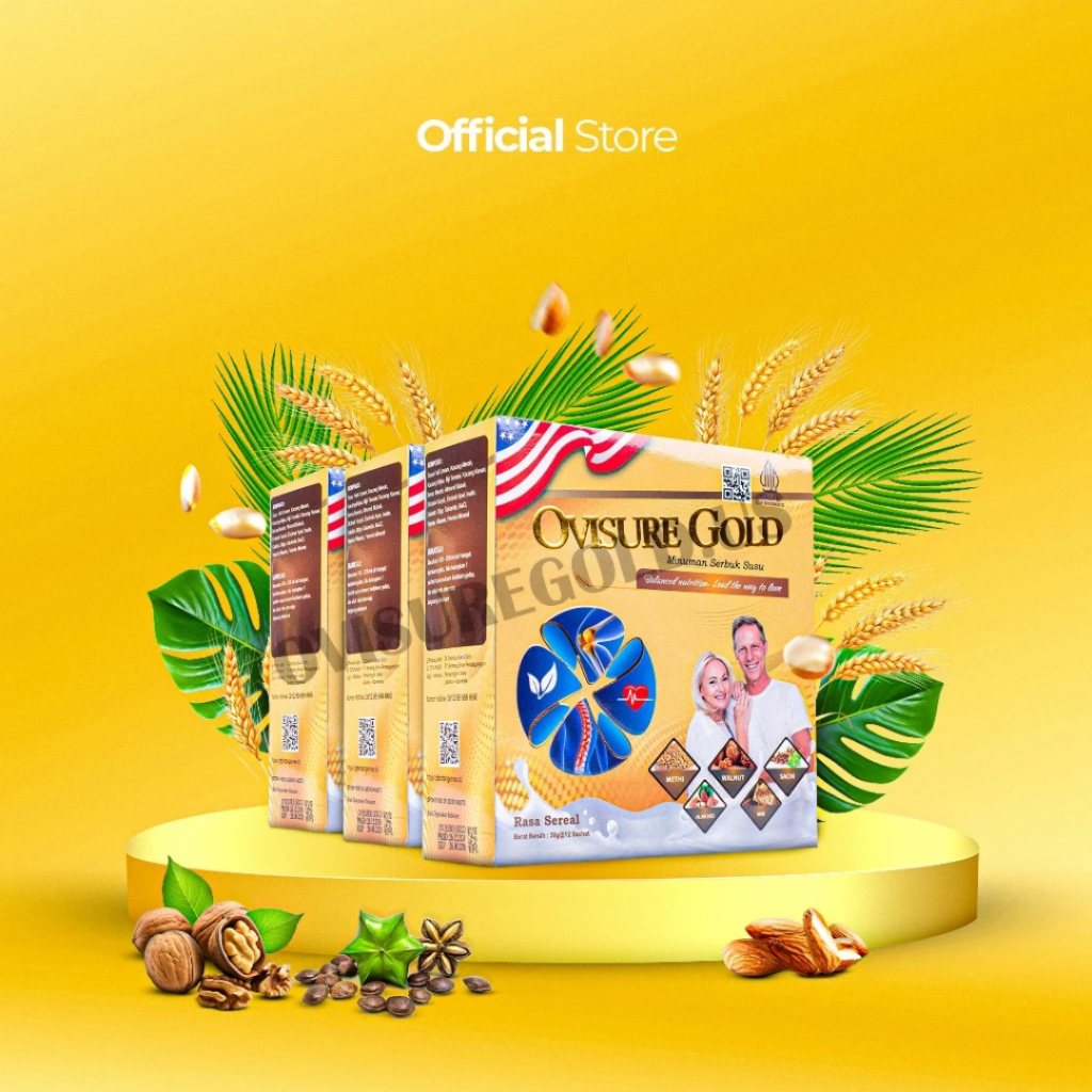 

3 BOX OVISURE GOLD MILK SUSU VITAMIN TULANG DAN SENDI NYERI OTOT KERAM KEBAS