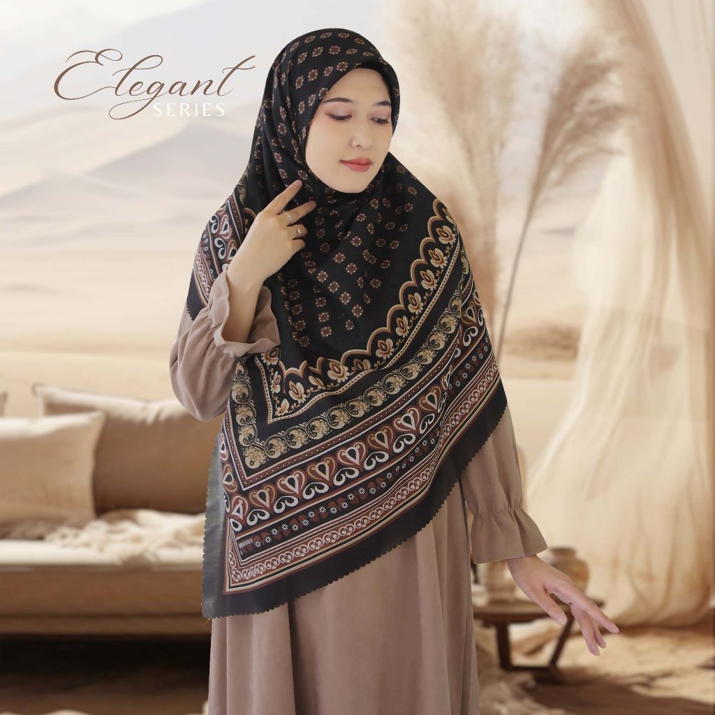 RB Hijab Segi Empat / Syari Motif /Jilbab Jumbo ELEGANT Series 140x140 & 120x120
