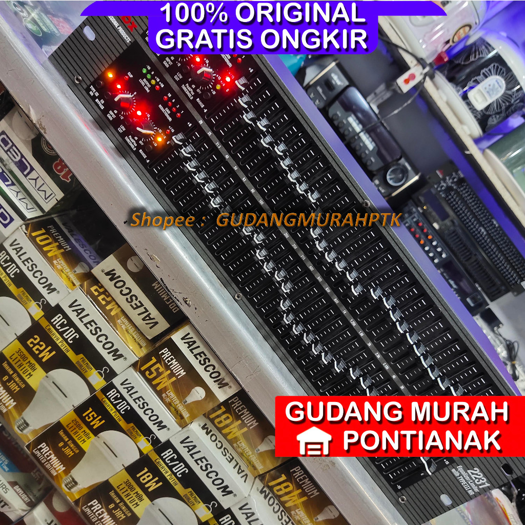 Equalizer DBX 2231 JUMBO 2 BARIS TINGGI Penjernih suara Amplifier aqualizer original asli DBX-2231