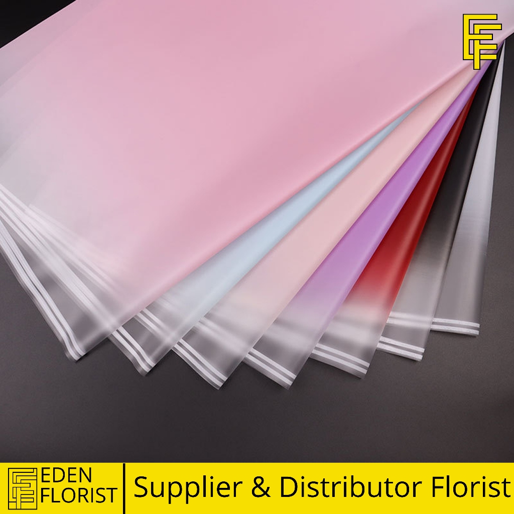 20 LEMBAR Kertas buket cellophane gradient Flower Wrapping Paper Florist COD KB6044