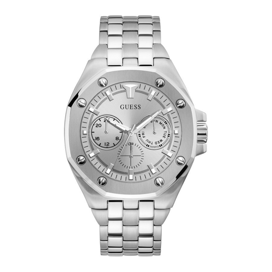 Guess GW0278G1 Jam Tangan Pria Silver Original