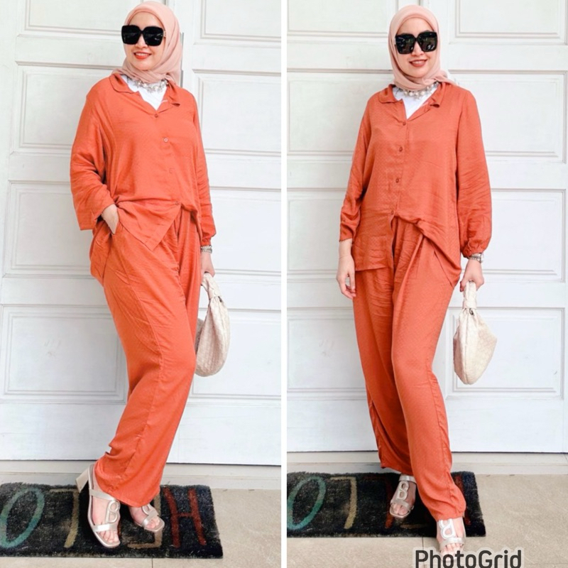 Cassandra Set Setelan Wanita One Set Piyama Wanita bahan Rayon Adem Menyerap Keringat
