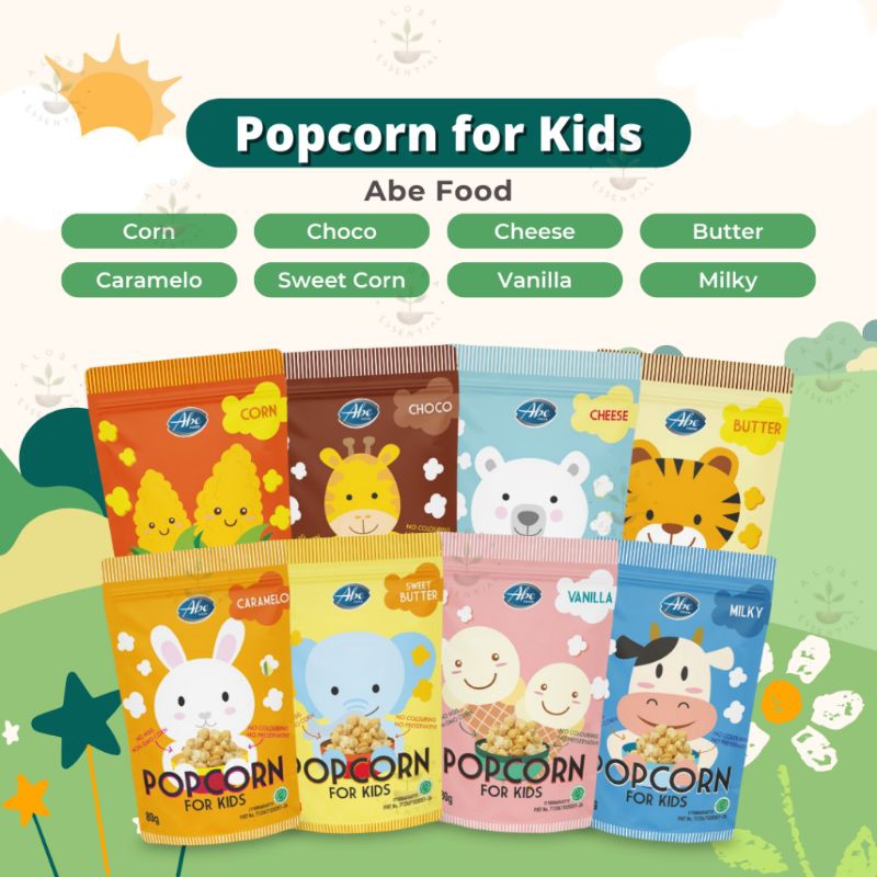 Popcorn Snack Bayi & Snack Anak Abe Food Pop Corn Snack Anak Usia 1 Tahun Cemilan Anak Sehat