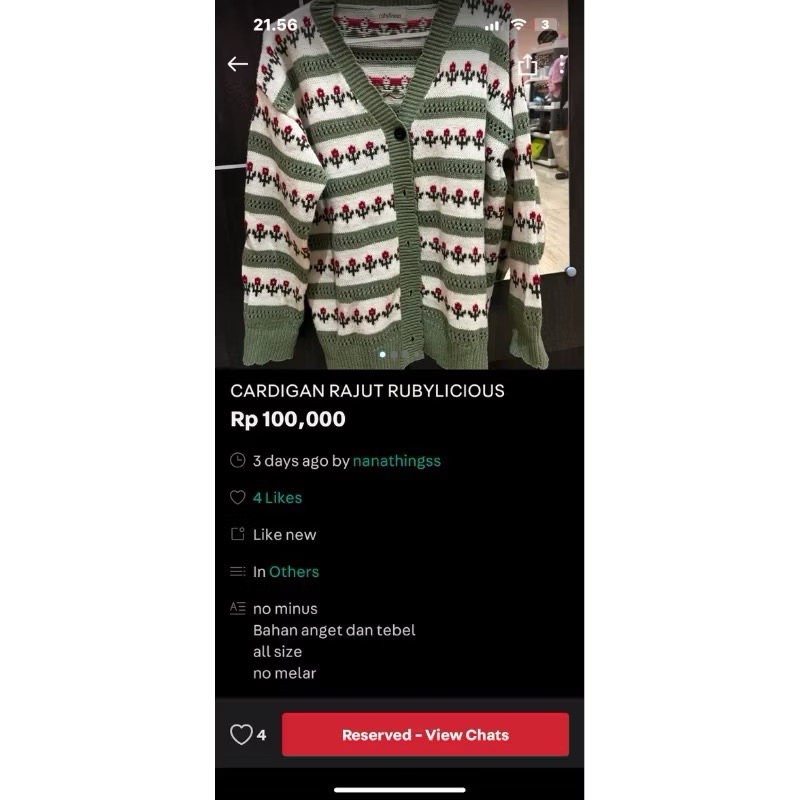 cardigan rajut rubylicious