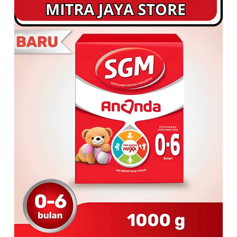 

SGM Ananda 0-6 Bulan Formula Bayi Bubuk 1000 gr