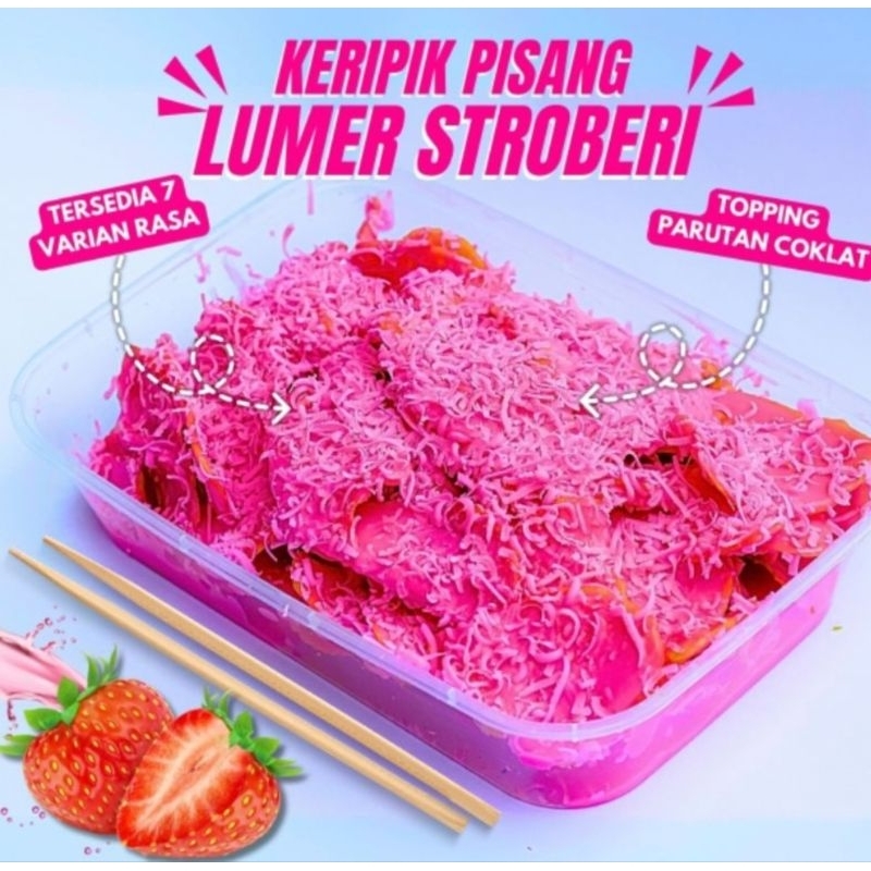 

( Bye 1 Get 1 ) Kripik Pisang Coklat Strawberry Lumer 500 Gram Bye 1 Get 1 1000 ml