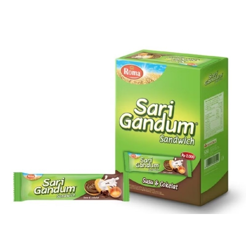 

Roma Sandwich Sari Gandum Rasa Cokelat Isi 24pcs per Box - Biskuit Coklat - Makanan, Food, Chocolate, Snack, Cemilan, Susu