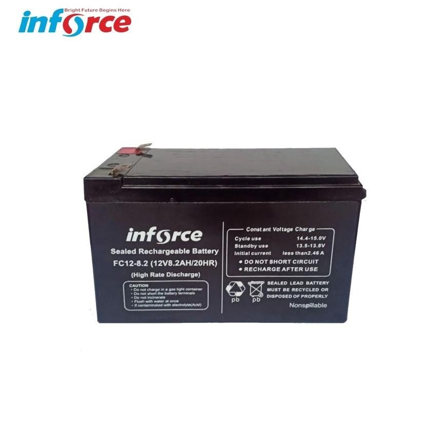 BATERAI UPS INFORCE 12V 8.2Ah - BATERAI AKI UPS 12V 8.2Ah INFORCE GARANSI 6 BULAN
