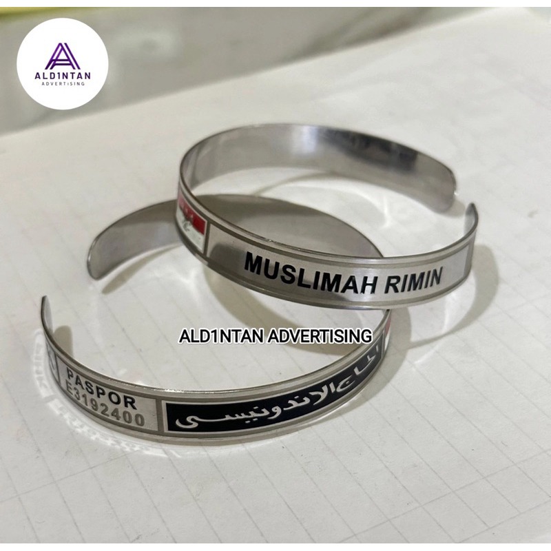 gelang haji umroh / gelang haji identitas custom