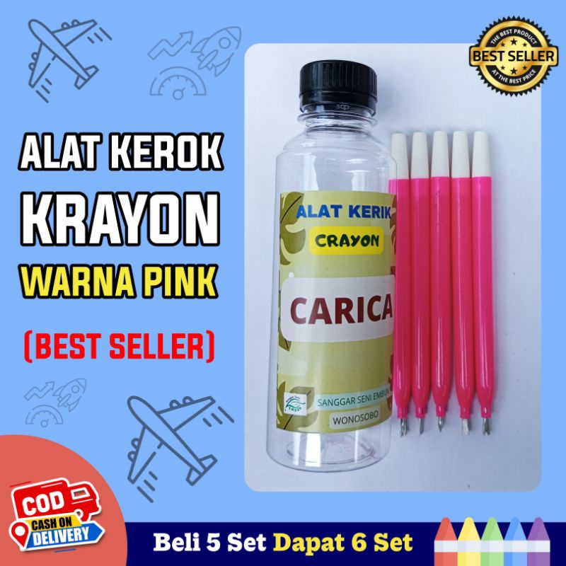 

ALAT KEROK KRAYON CARICA WARNA PINK SPESIAL DISKON + BONUS KUAS KRAYON