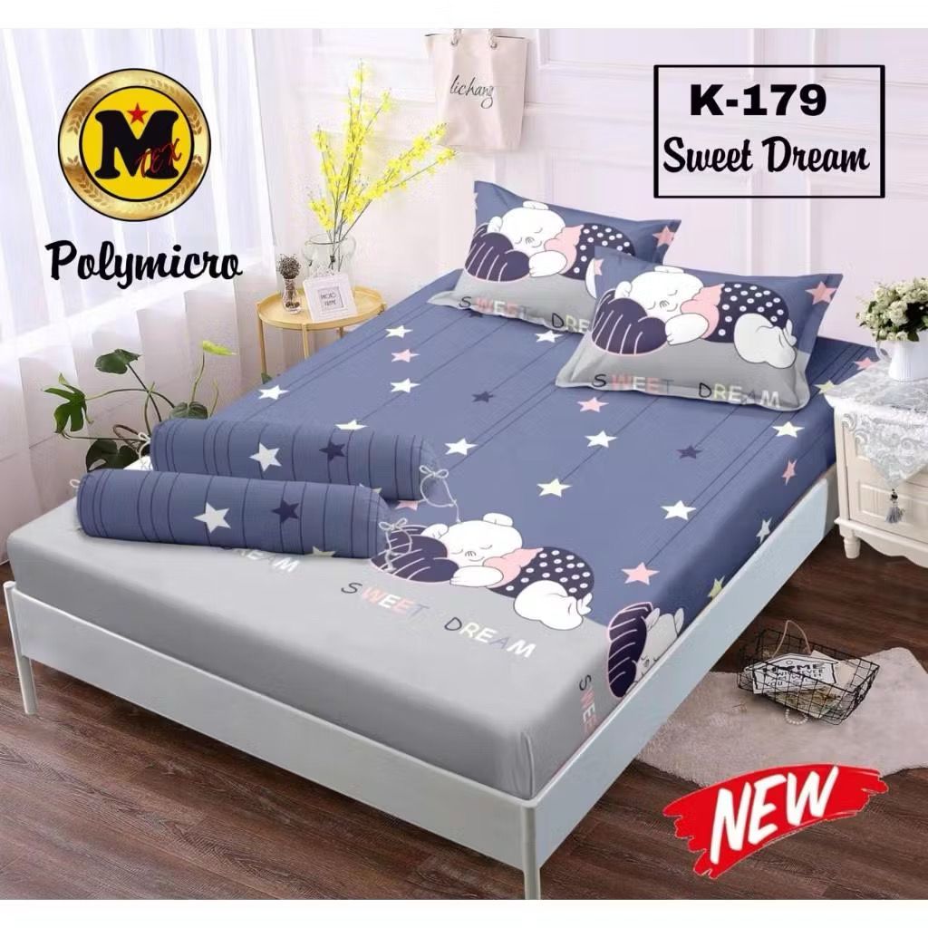 (TERBARU) sprei set karakter motif Sweet Dream murah tebal premium ukuran 180x200 160x200 120x200 ka