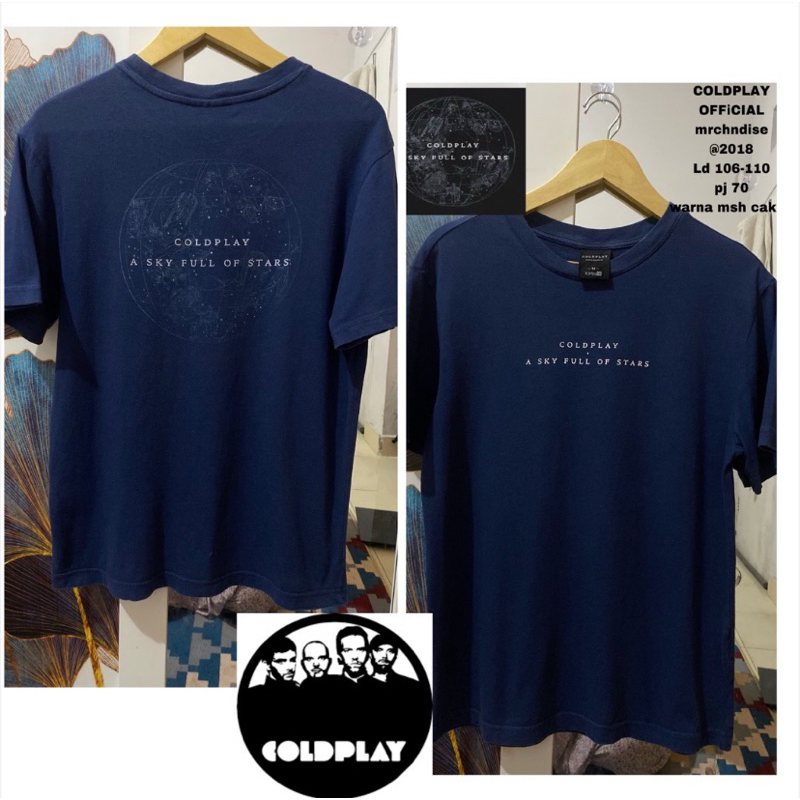 Kaos Band Coldplay x topten official merch