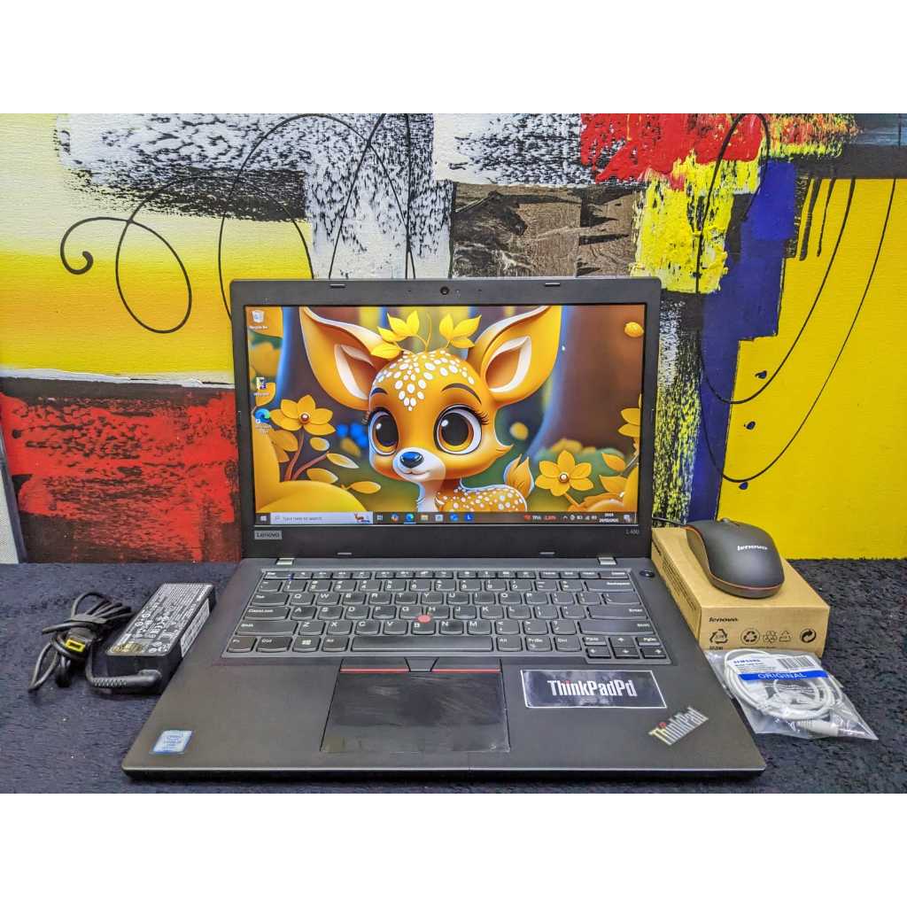 Laptop Kerja Office Lenovo Thinkpad L480 Core i5 8350U Slim Mulus