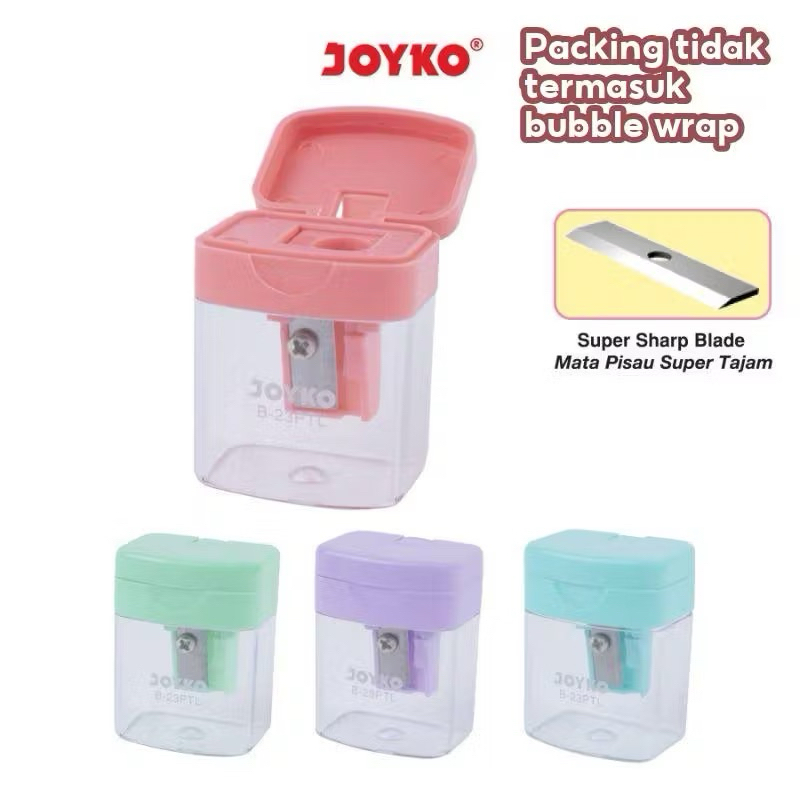 

JOYKO B-167 RAUTAN PENSIL PASTEL BENTUK KOTAK TABUNG Orotan Sharpener