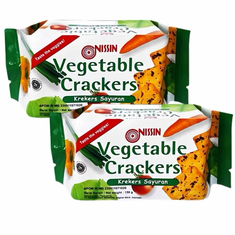 

NISSIN VEGETABLE CRACKERS 150gr | CRACKERS SAYURAN | BISKUIT SAYUR