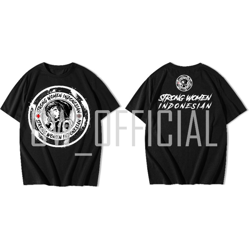 Kaos T-shirt Strong Women Indonesian / Kaos SWI / Vespa extreme/ kaos vespa rongsok/ vespa sampah/ v
