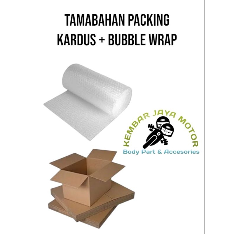 

Tambahan packing kardus + bubble wrap