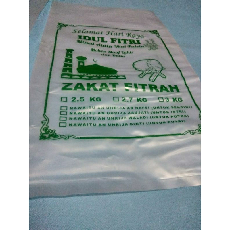 Plastik Kemasan Beras Zakat Fitrah