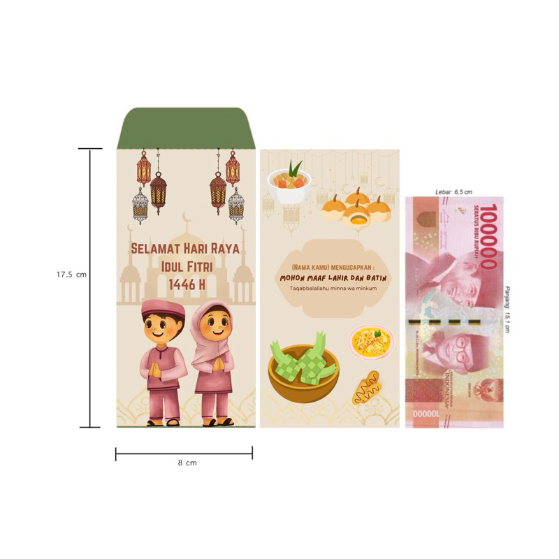 

Amplop Lebaran Custom Nama Tema Makanan By Florie.case
