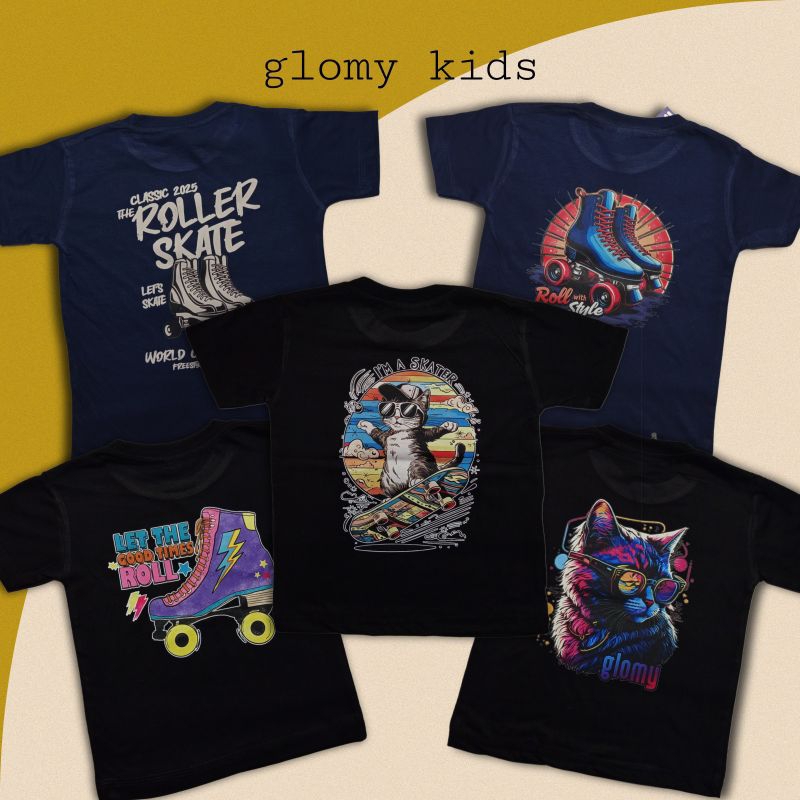 glomy kaos anak 1-6 tahun kaos anak laki-laki kaos distro anak kaos anak skateboard kaos anak sepatu