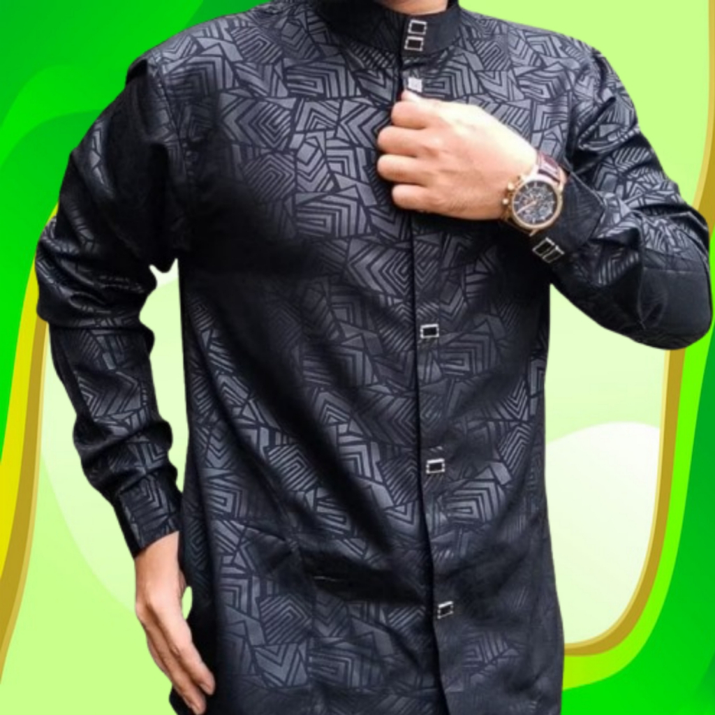 kemko sultan embos wolfis baju koko muslim pria dewasa