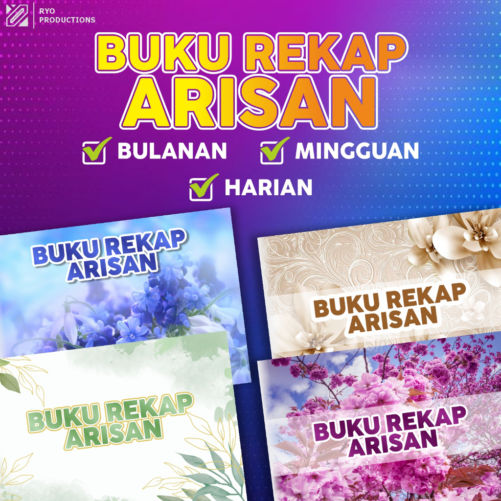 Buku Rekap Arisan | Pembukuan Arisan | Buku Arisan Bulanan | Mingguan | Harian