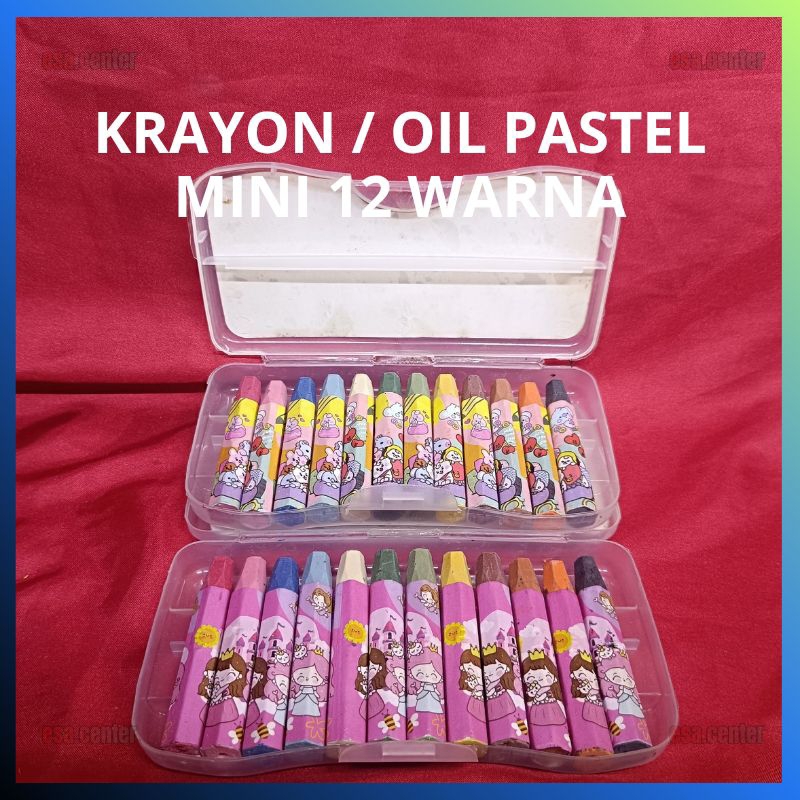 

1Set 12Warna Crayon Mewarnai / Krayon Menggambar Batang / Oil Pastel Batangan 12 Warna