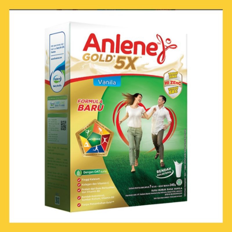 

Anlene Gold 5X Susu Bubuk Dewasa Vanilla 240gr