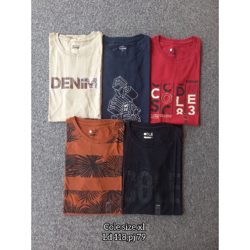 Kaos Cole oblong cowok lengan pendek t-shirt pria dewasa oryginal brand matahari