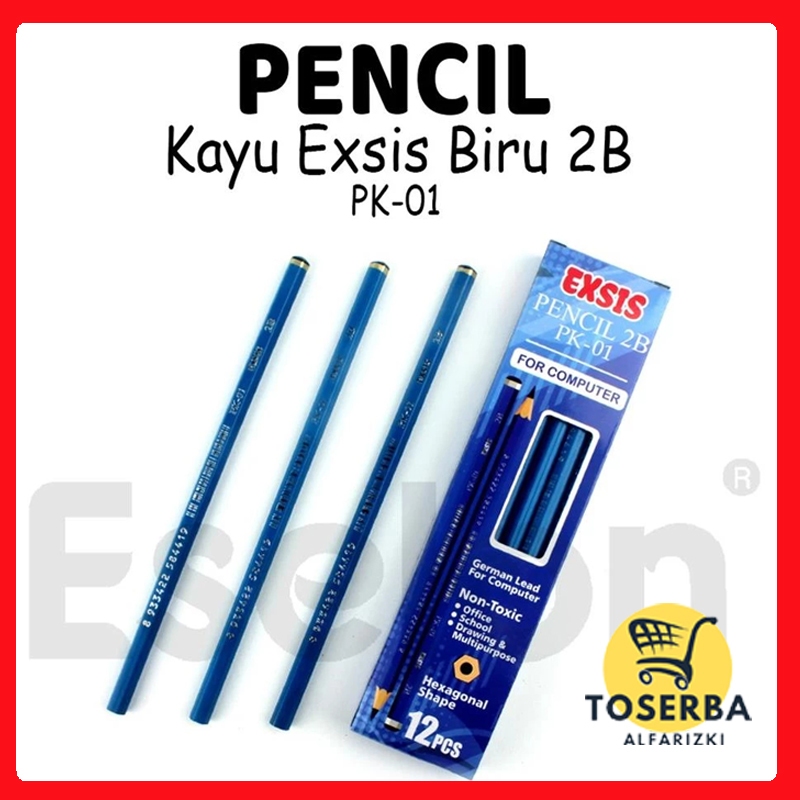 

TOSERBA ALFARIZKI - PENSIL KAYU 2B BIRU ISI 12 / 12PCS Pensil 2B BIRU EXSIS PK-01 / 1 PAK Pensil Kayu EXSIS