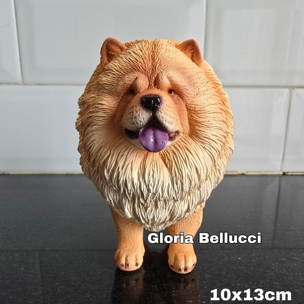 patung anjing chow chow pajangan doggy chowchow dekorasi hiasan rumah / petshop