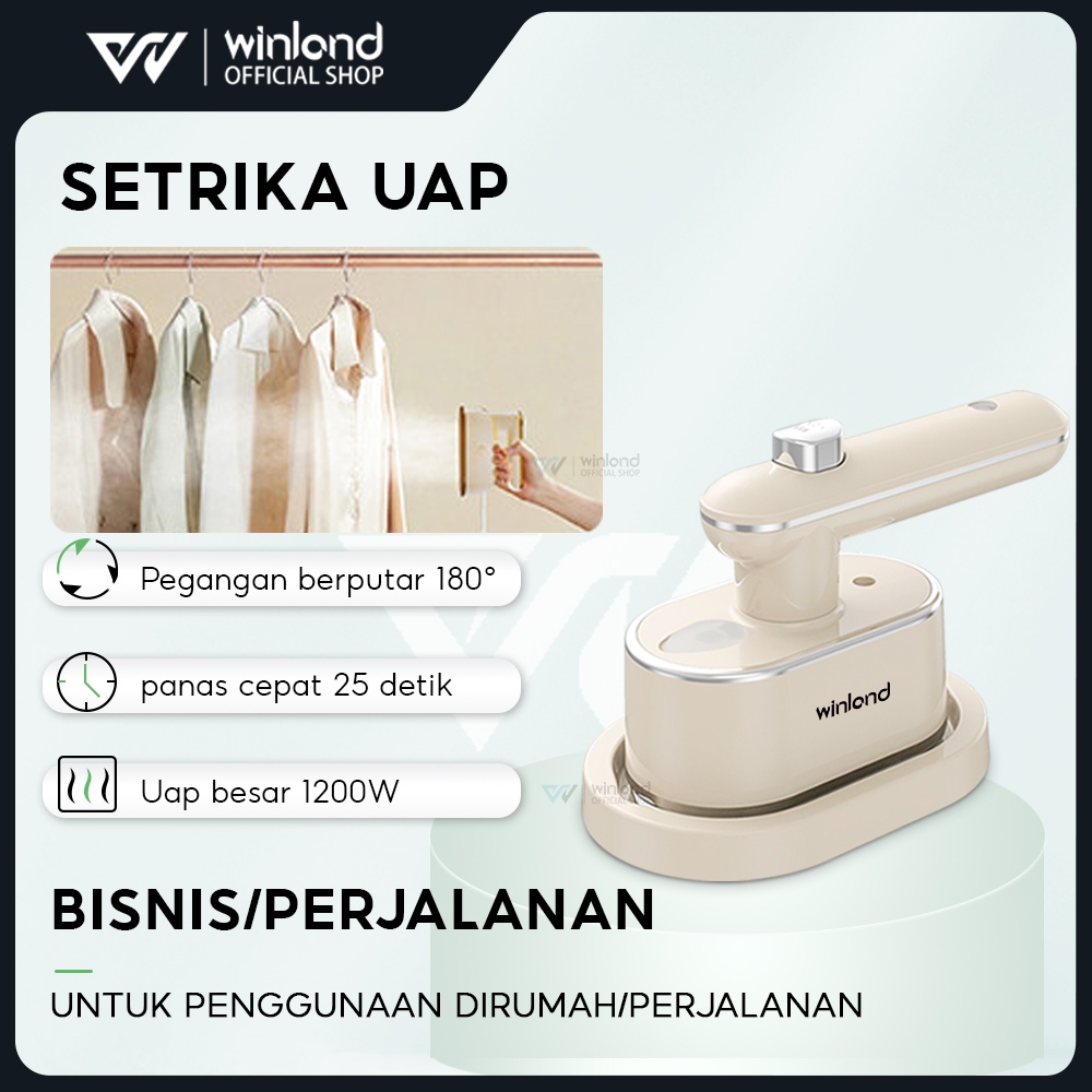 Winland Setrika Uap Portable Mini Setrika Mini Portable Cepat Panas Bisa Spray