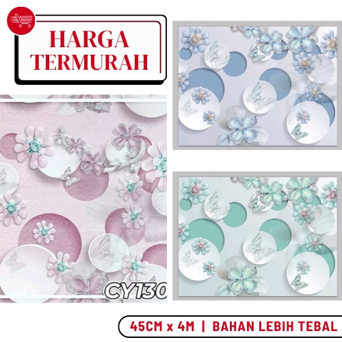 Wallpaper Dinding Bunga Wallpaper Dinding Kamar Tidur Motif Bunga Kupu Wallpaper Ruang Tamu Biru