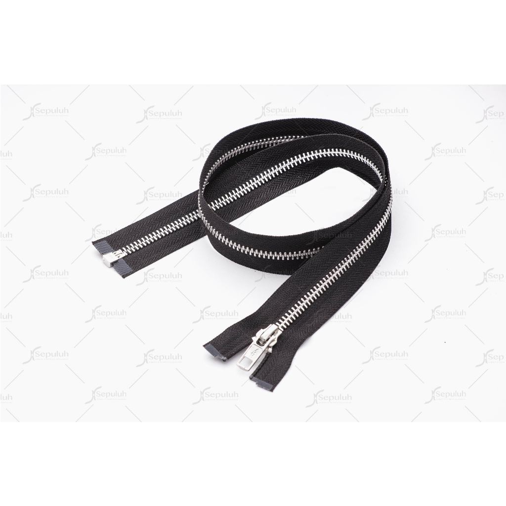 Ritsleting Sleting Zipper YKK Jaket Besi - Rel Alumunium No. 5 - RAOR-56 (1 Lusin)