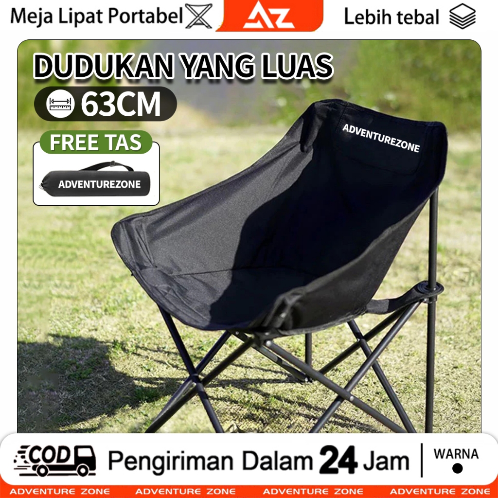 Kursi Lipat Outdoor Kursi Camping Bulat Balutannya Lebih Kuat Dan Lebar 63cm