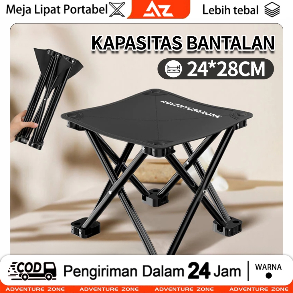 AZ Kursi Lipat Outdoor Serbaguna Bangku Lipat Portable/Kursi Lipat Mancing/Mini Tanpa Sandaran(Tanpa